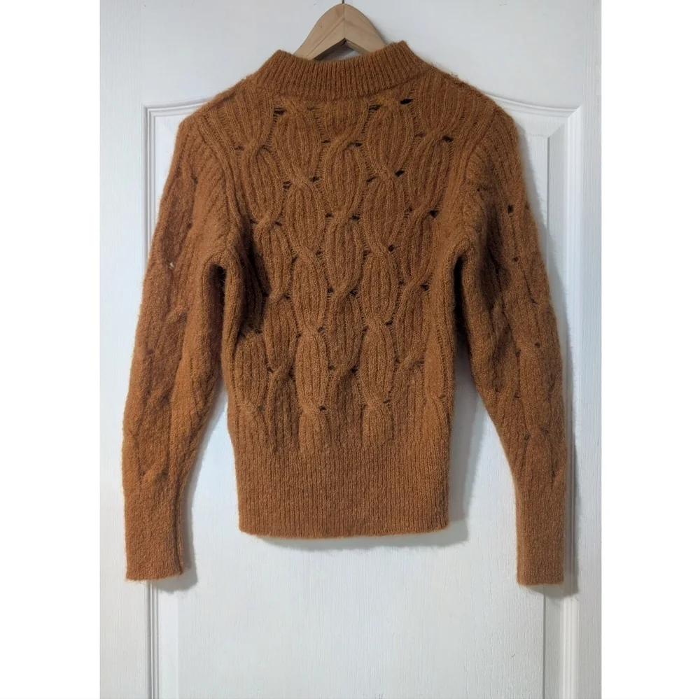 SANDRO | Cable Knit Mohair Sweater - Picture 7 of 16